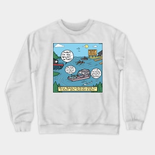 Barge In On A Ferry Crewneck Sweatshirt